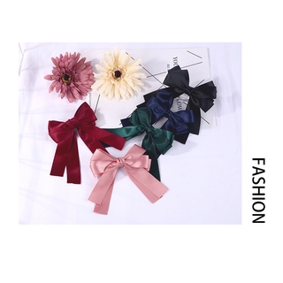 Cặp tóc phối nơ vải satin cao cấp phong cách tiểu thư db000909