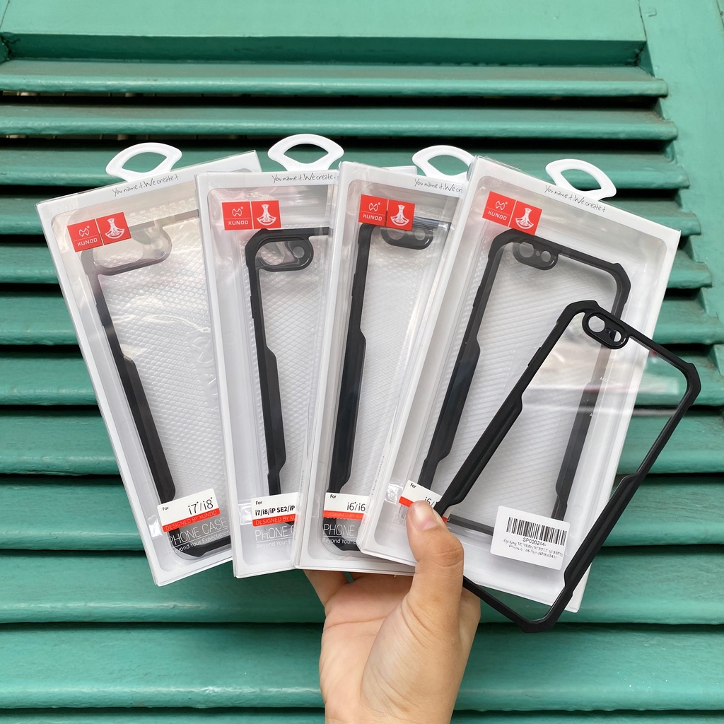 Ốp lưng XUNDD iPhone 6 Plus/7plus/ 8 Plus, 7/ 8/ SE 2/ SE 3/ 6/ 6S  -Chống shock, Lưng trong - Đen
