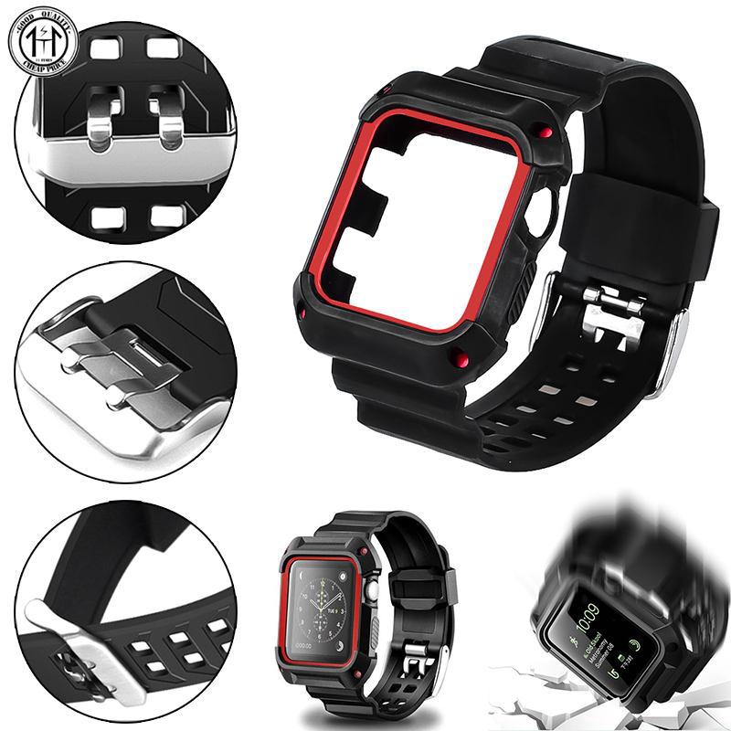 Dây đồng hồ cao su điện tử cho Apple Watch 38mm 42mm
