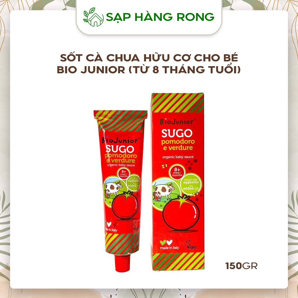 Sốt Cà Chua Hữu Cơ Cho Bé Bio Junior 150g (Từ 8 tháng tuổi)
