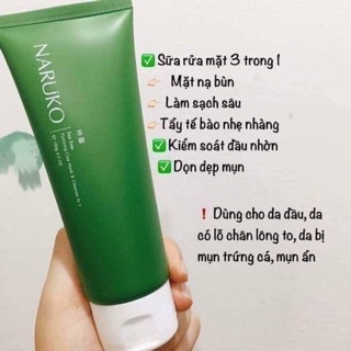 Sữa rửa mặt tràm trà Naruko 120g bản Đài