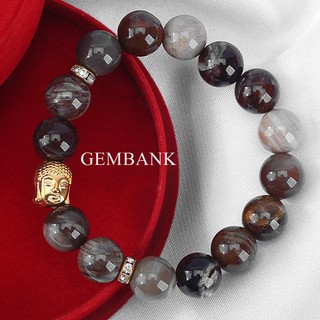 Vòng tay gỗ hóa thạch tự nhiên charm phật