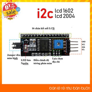 Module Chuyển Đổi I2C Cho LCD1602 LCD1602A LCD2004