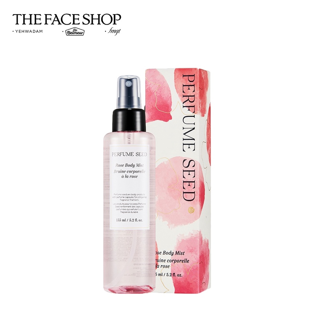 XỊT DƯỠNG THỂ HƯƠNG NƯỚC HOA PERFUME SEED ROSE BODY MIST THE FACE SHOP 155ML