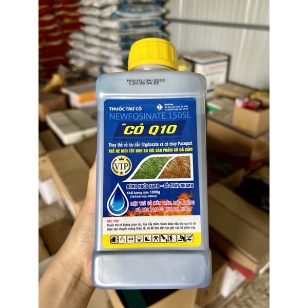Thuốc trừ cỏ khai quang Q10 VIP 900ml (mạnh hơn Q7) diệt trừ cỏ mần trầu, rau muống và các loại cỏ khó trị khác