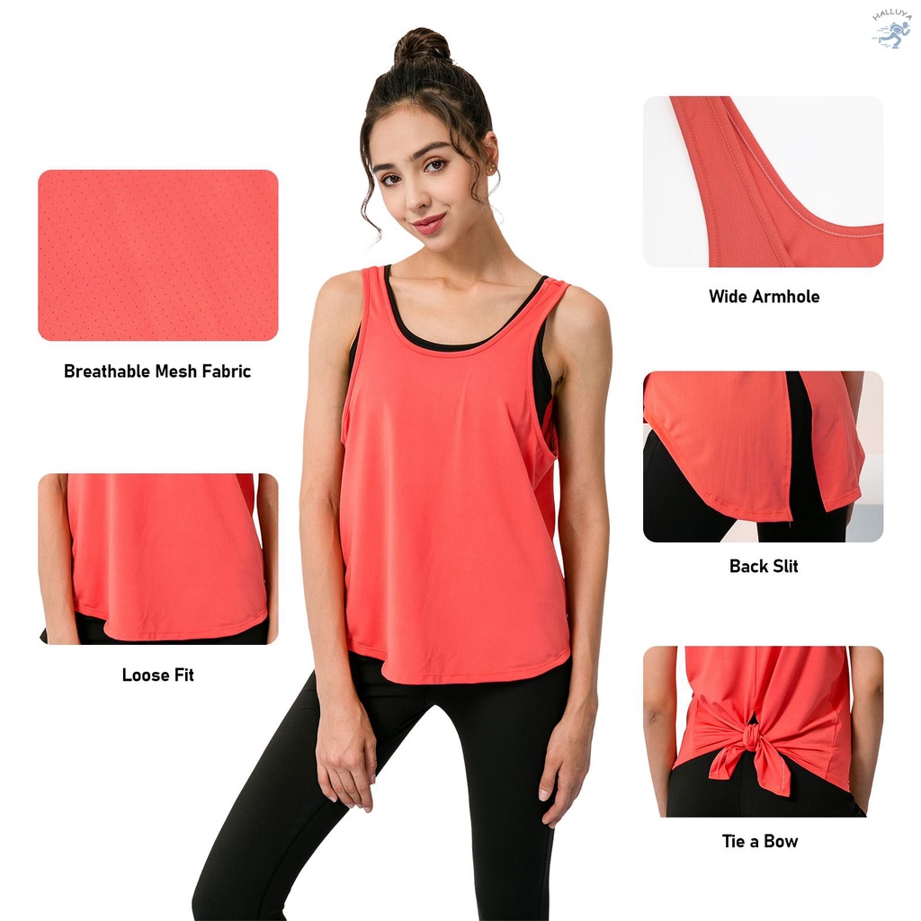 Áo Tank Top Thể Thao Sát Nách Dáng Rộng Lưng Buộc Dây Cá Tính Cho Nữ