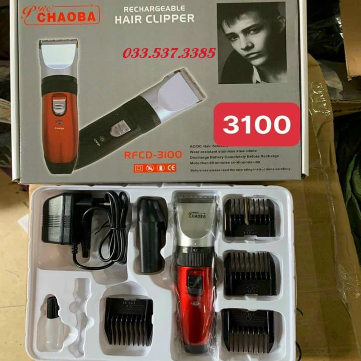 Bộ tông đơ cắt tóc, tông đơ chính hãng RFCD 3100 công suất 15W