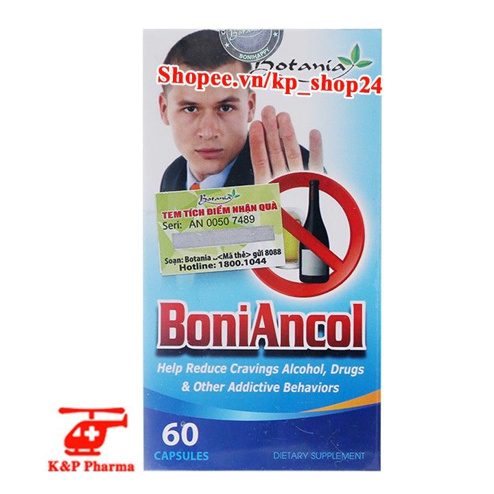 ✅ [6 TẶNG 1] BoniAncol 60v – Giúp giải rượu bia, cai và giảm cảm giác thèm rượu bia, bảo vệ gan thận - Boni Ancol