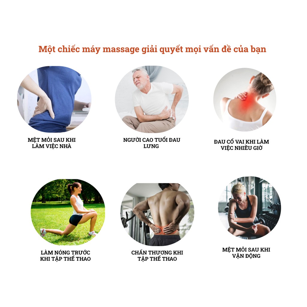 Máy massage cầm tay 8 đầu-súng massage trị nhức mỏi vai gáy, đau giãn cơ