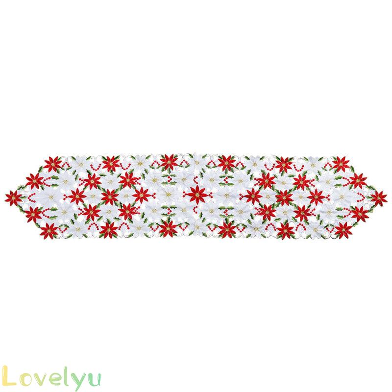 Table Runner 40*180cm Kitchen Holiday Tablecloth Christmas Embroidered