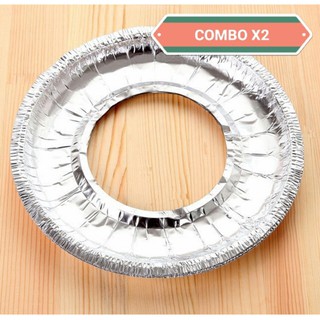 Bộ 10 miếng giấy bạc lót bếp ga tròn