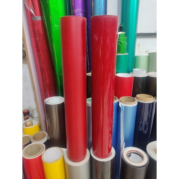 Giấy đỏ đun bóng,nhám dán xe máy oto,decal 3 lớp