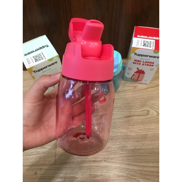 Bình nước tupperware có ống hút cho bé Mini Lohas 350ml