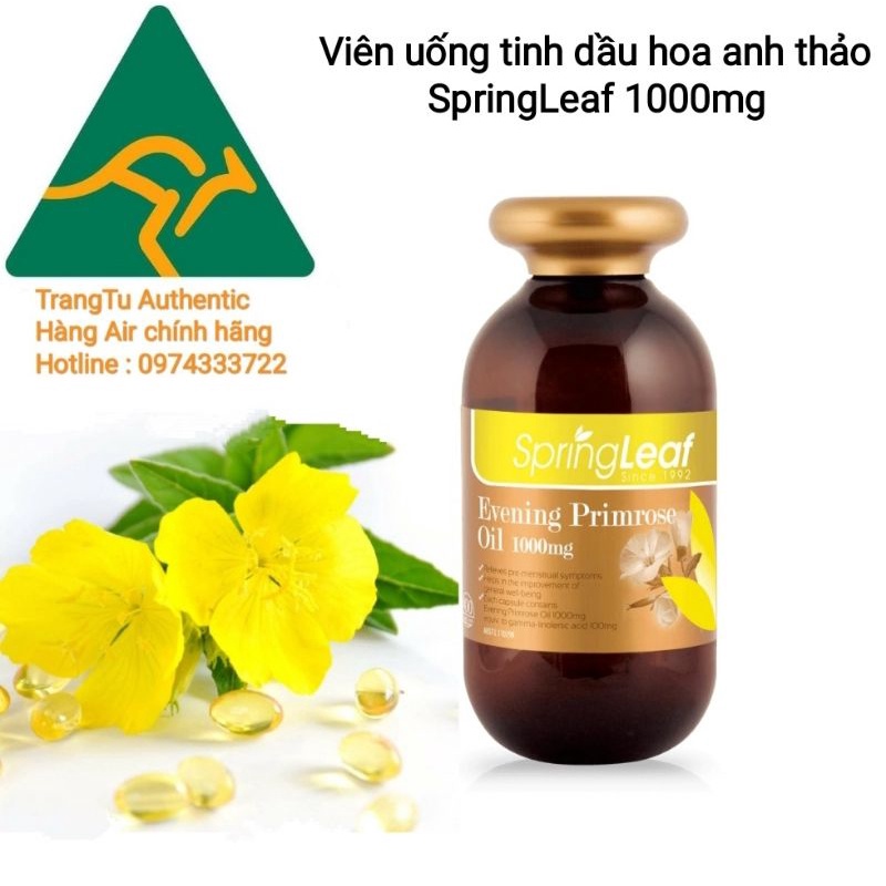 Hoa Anh Thảo SpringLeaf Evening Primrose Oil 1000mg/400 viên và 180 viên