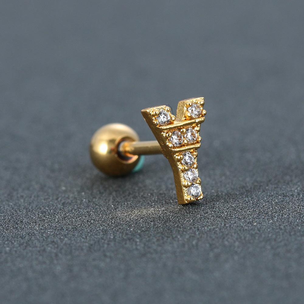 1 Khuyên Xỏ Sụn Tai Bằng Thép Không Gỉ Đính Đá CZ Hình Tháp Eiffel Thời Trang