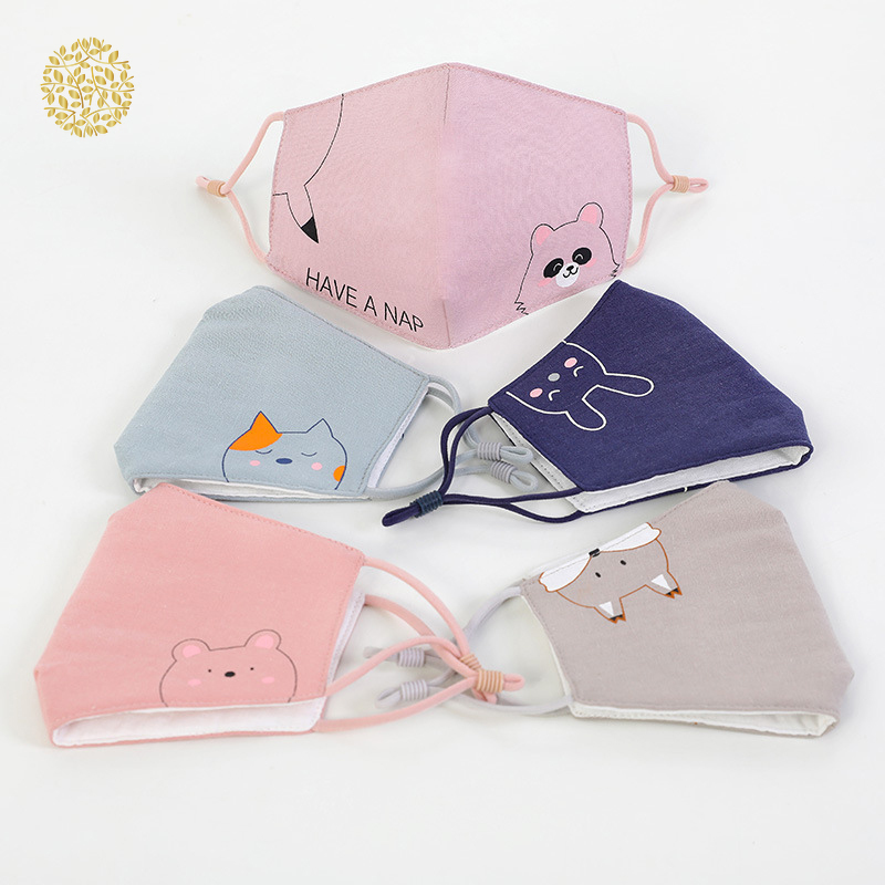 (Hàng Mới Về) Khẩu Trang Cotton Có Thể Điều Chỉnh Kích Cỡ Cho Bé