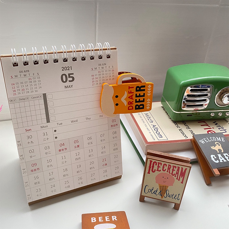 Kẹp Ảnh Bằng Gỗ Thiết Kế Hoạt Hình Sáng Tạo Giá Đỡ