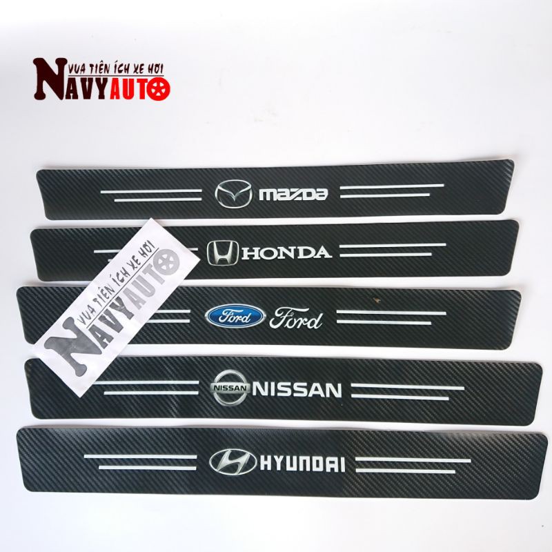 Nẹp chống xước bước chân cửa xe mạ cacbon cao cấp ( bậc ngoài) | BigBuy360 - bigbuy360.vn
