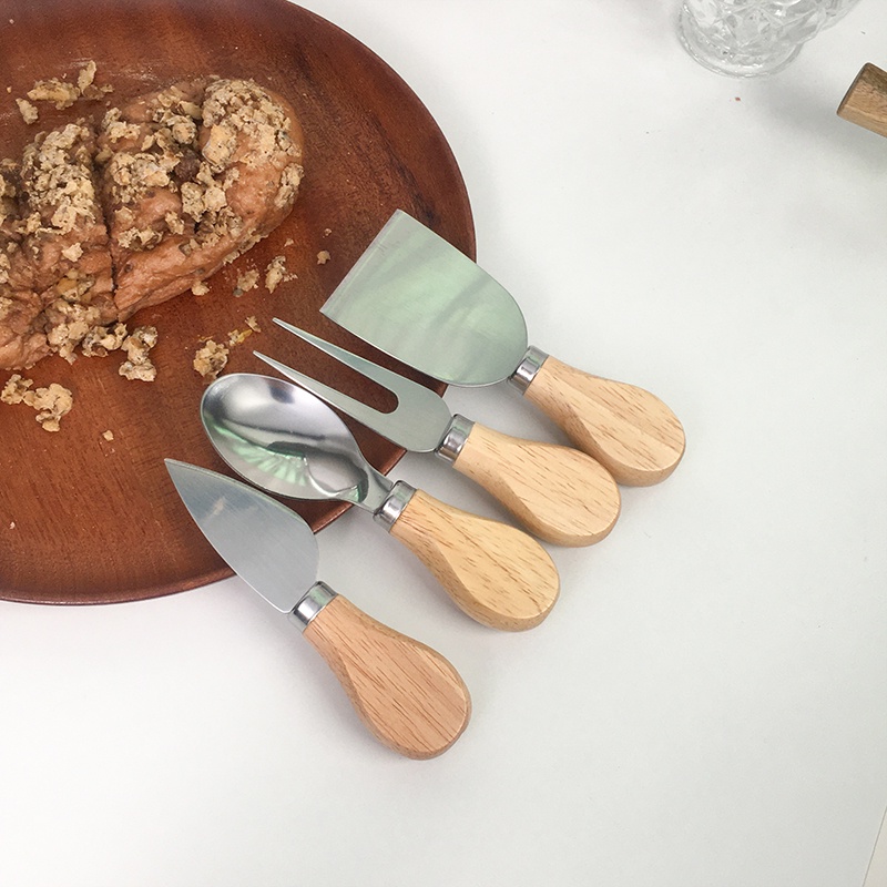 Dao, Nĩa và Muỗng Mini Hình Phô Mai Phụ Kiện Chụp Ảnh Trang Trí