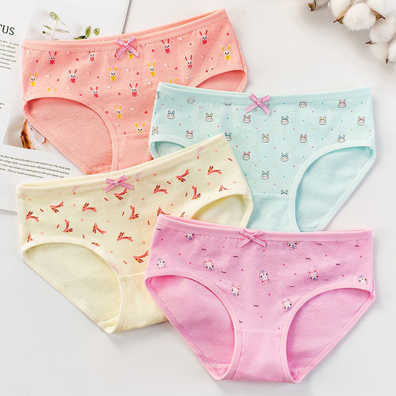 ✤☃☞Đồ lót trẻ em, quần nữ boxer cotton, sơ sinh, bé gái, lớn, đùi gái tam giác bốn góc,