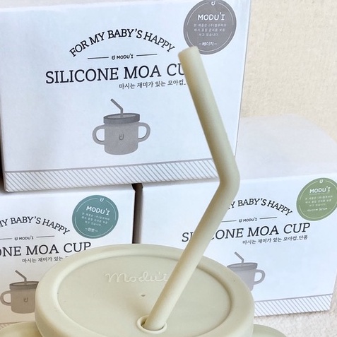 Ống Hút Silicon Cho Bé Straw Của Cốc Moa Cup Tập Uống Cao Cấp, Chính Hãng Bluemama Hàn Quốc