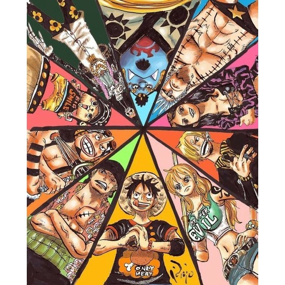 Bộ 40 Sticker hình dán ONE PIECE, sticker pvc, decal dán laptop