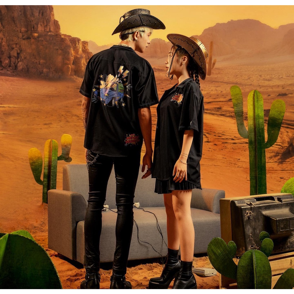 MENDE - Sport Car Collab - Áo sơ mi đen hợp tác vui vẻ với Degrey