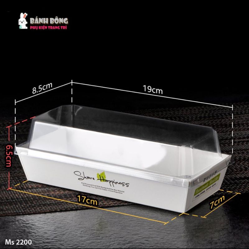 10 hộp giấy nắp trong hình vuông đựng bánh ngọt, bánh kem siêu đẹp