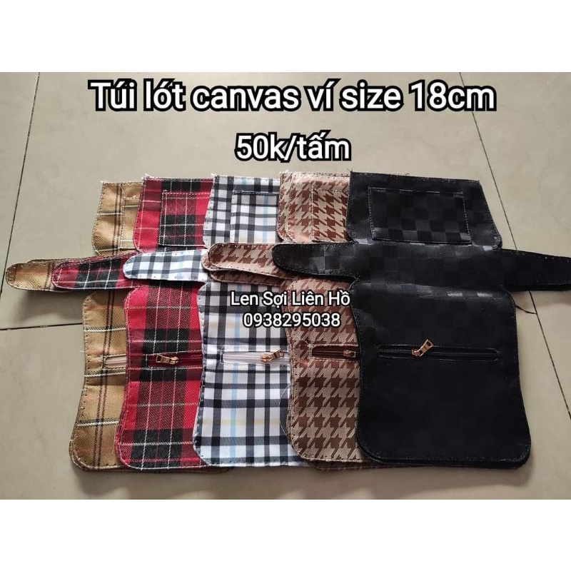 Túi lót canvas ví