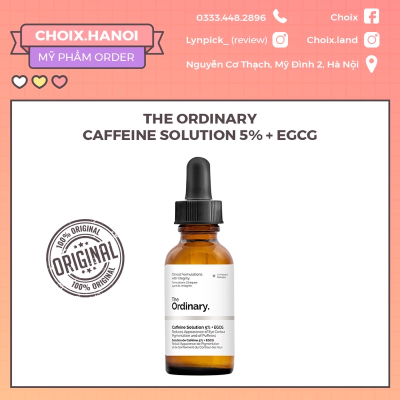 ( BILL SEPHORA) Kem mắt Caffein The Ordinary