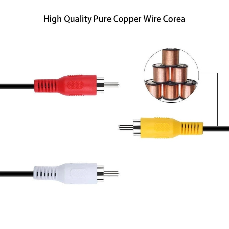 Dây Cáp Âm Thanh / Video / DVD / TV AUX AV / AUX AV Chuyển Đổi Đầu Cắm 3.5mm Sang 2 RCA Dài 1M Chất Lượng Cao