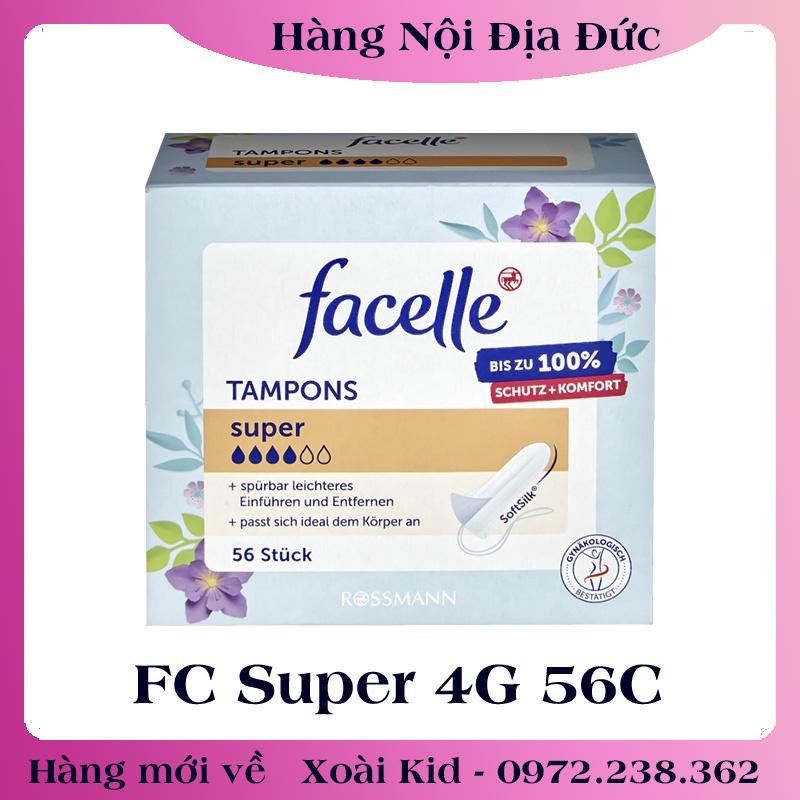 Tampon - Băng vệ sinh Tampon Facelle đầy đủ size chuẩn Đức- DATE MỚI ĐỦ BILL