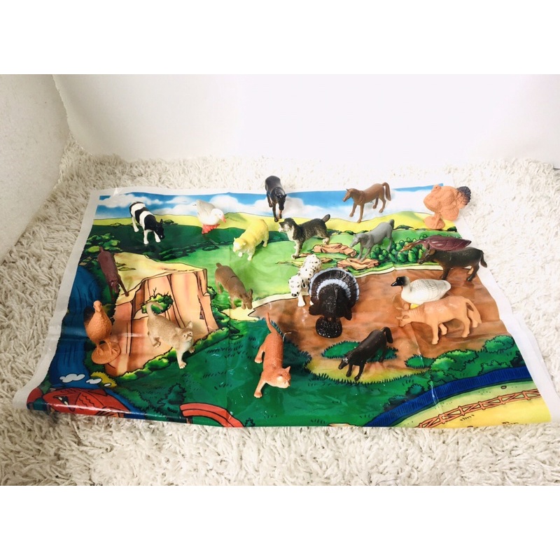 Túi đồ chơi con vật.Túi 20 thú nhà-Đồ chơi thông minh