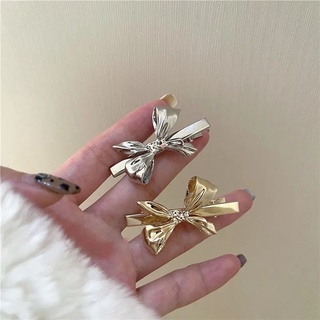 [Mã SRMA4649 giảm 50% tối đa 20k đơn 0Đ] Kẹp tóc cặp tóc nơ bạc Doris Accessories (Màu Bạc)