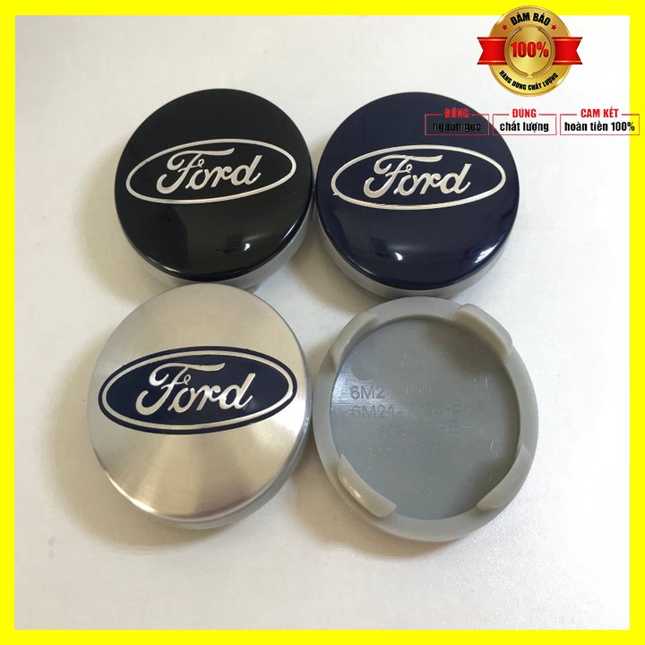 Sản phẩm Logo chụp mâm bánh xe ô tô Ford đường kính ngoài 54mm, chất liệu Nhựa ABS - 01 chiếc