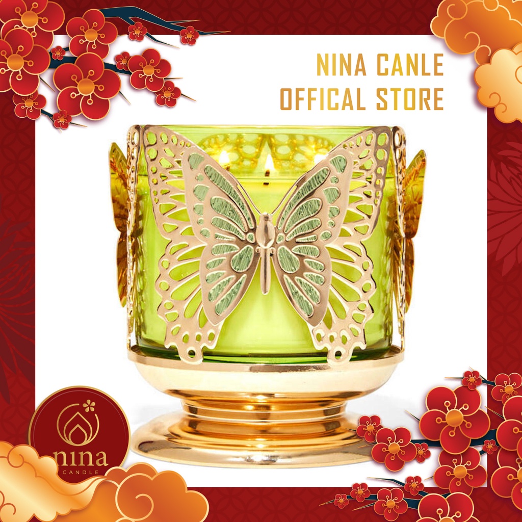 Chân nến 3 bấc Butterflies - Candle Holder Bath & Body Works