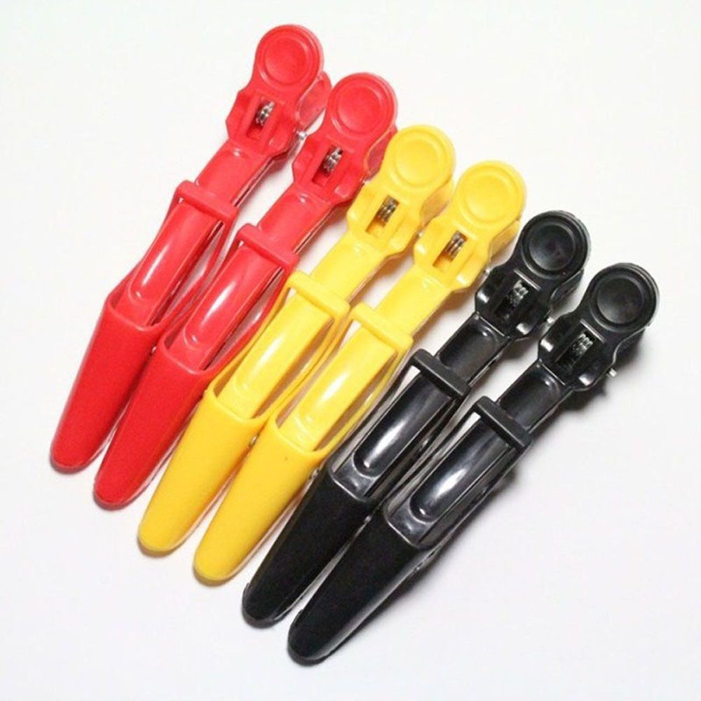 Set 6 kẹp tóc cá sấu nhiều màu sắc dùng trong các tiệm làm tóc