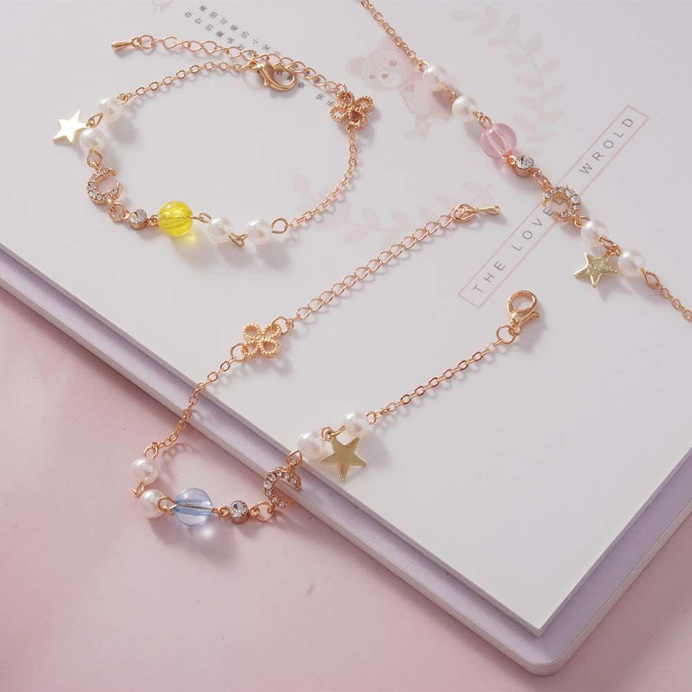 Vòng Đeo Tay Mặt Trăng Ngôi Sao Thời Trang Hàn Quốc Dành Cho Nữ