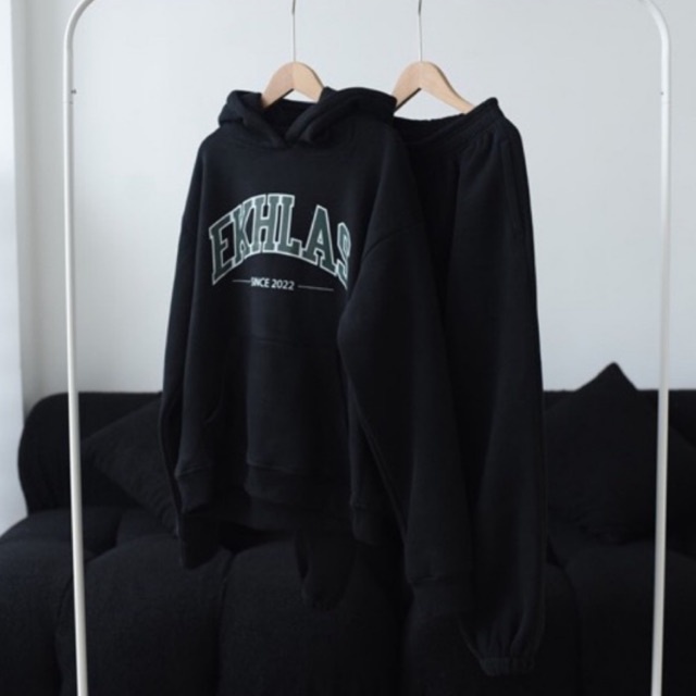 Set Nỉ Hoodie EKHLAS Nam Nữ