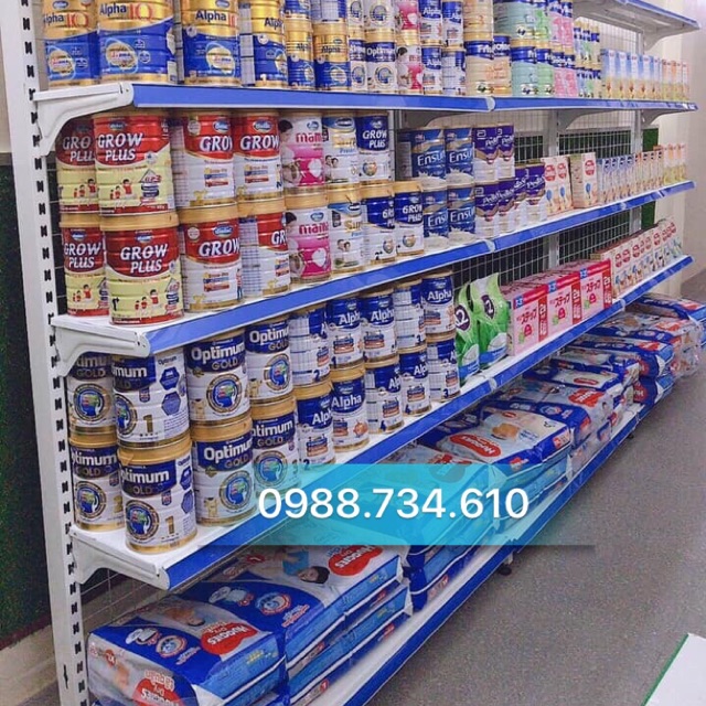 Kệ sắt để bỉm sữa giá rẻ Cao 1m8 dài 90cm 5 tầng