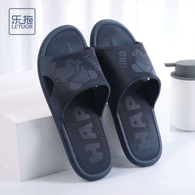 Dép Đi Trong Nhà Tắm Đế Mềm Chống Trượt In Hình Cún Dễ Thương Thời Trang Mùa Hè Cho Nam