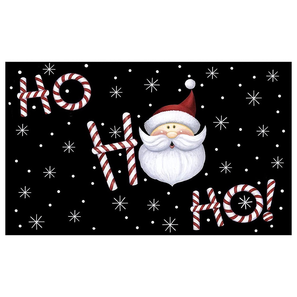 Thảm lót cửa chùi chân chống trượt in họa tiết Giáng Sinh sáng tạo 60x40cm