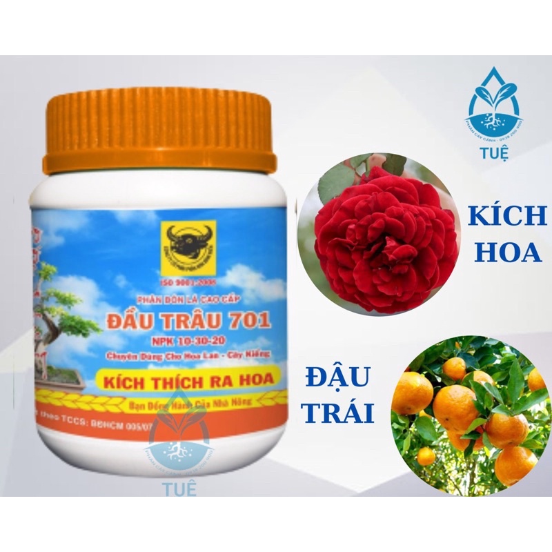Phân bón NPK Đầu trâu 701 hoa, cây kiểng hủ 100gram, Kích Ra Hoa Đầu Trâu, 701 Đầu Trâu- Phân Bón Lá 701
