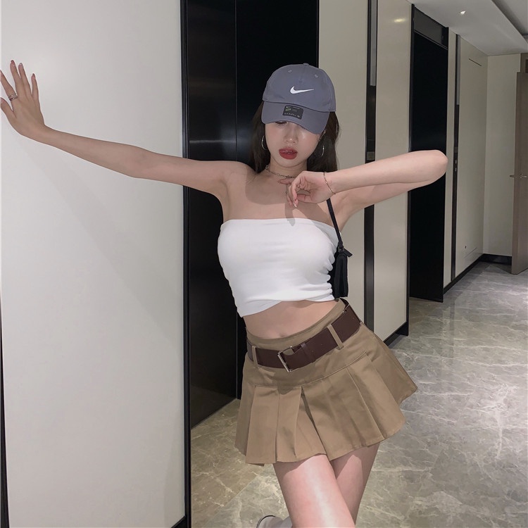 Váy Nữ Ngắn Lưng Cao Xếp Li Thời Trang Mùa Hè