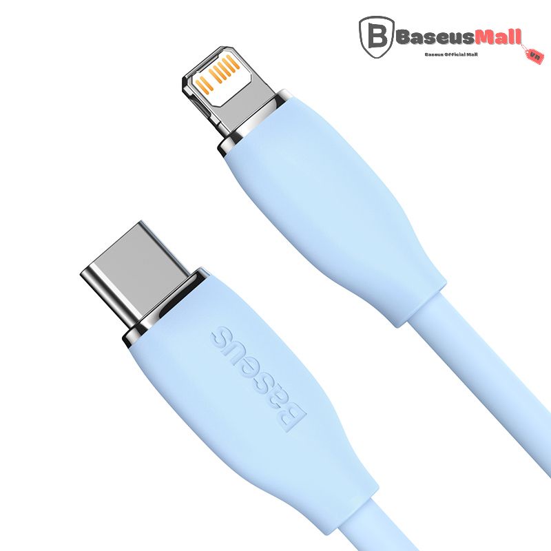 Baseusmall_Baseus Cáp Sạc Siêu Nhanh Baseus Jelly Liquid Silica Gel Type-C to l.P 20W truyền dữ liệu 480Mbps