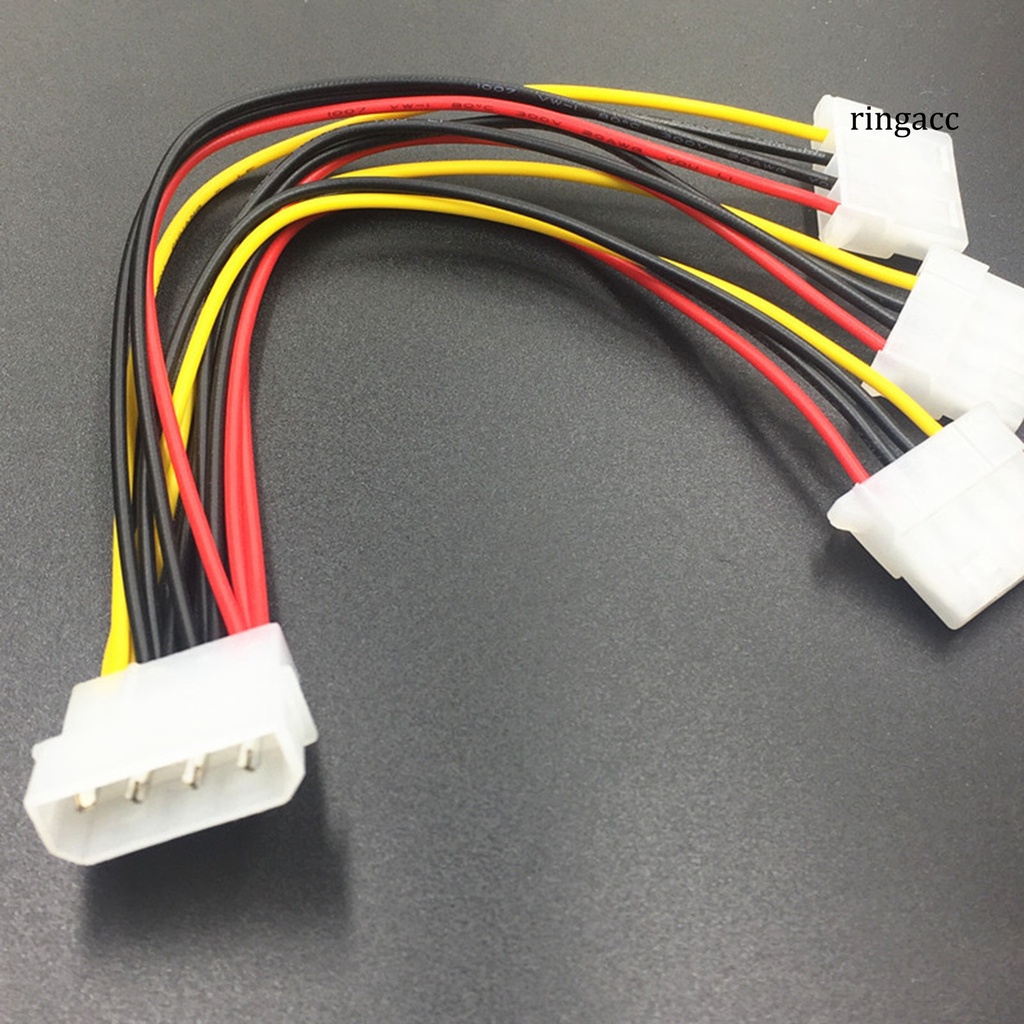 Cáp nối dài chuyển đổi nguồn IDE sang IDE Molex 20cm 4 pin 1 đầu cắm sang 3 lỗ cắm cho máy tính PC