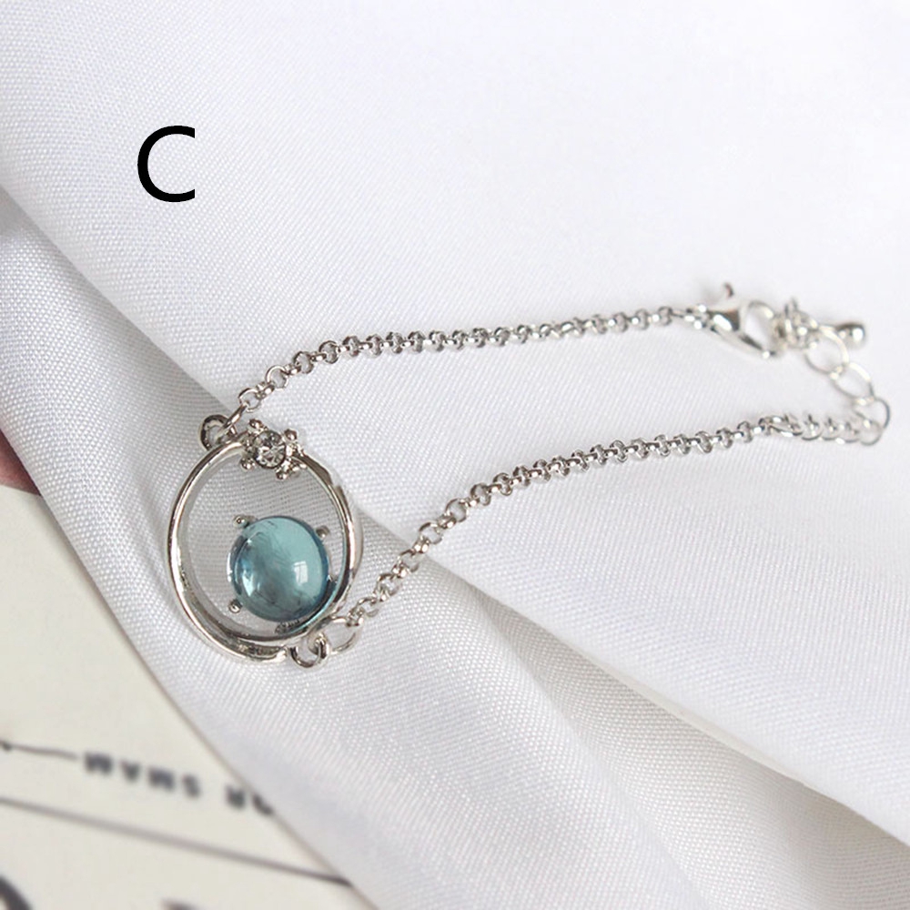 Vòng Tay Mặt Hình Các Hành Tinh Và Chìa Khoá Đính Đá Xanh Thanh Lịch