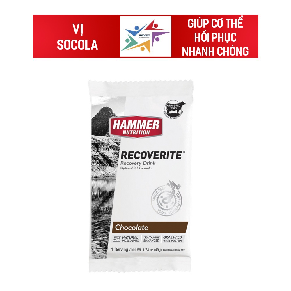 Sữa phục hồi cơ bắp Hammer Nutrition Recoverite - Giảm đau nhức sau khi tập luyện, giúp cơ thể hồi phục nhanh chóng