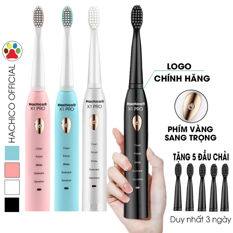 [Mã COSDAY - 50k đơn 250k] Bàn chải điện Hachico Sonic X1 Pro, bàn chải đánh răng điện Hachico bản Pro nâng cấp đặc biệt