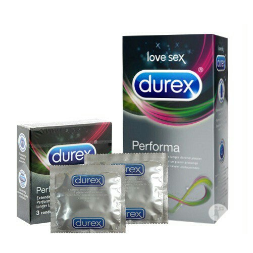 Combo 3 Loại Bao Cao Su Durex : Bcs gân gai Pleasuremax + Bcs kéo dài thời gian Performa + Bcs siêu mỏng Fetherlite